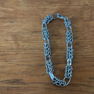 Paula Rosen Cage Link Silver Necklace